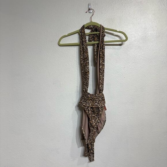 PQ Swim Tan Leopard Alex One Piece Sz S NWT - Picture 2 of 15